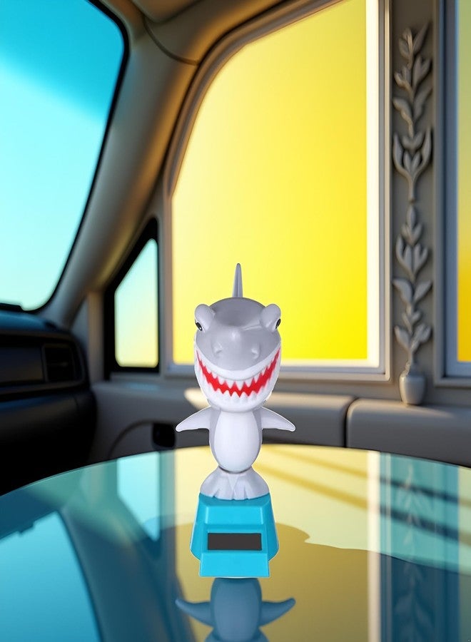 Zhuluck Gray Shark Solar Dancing Solar Powered Dancing in Colorful Shape Flip Flap Animated Bobblehead Dancer Window Sun Catcher Car Dashboard Decor Solar Power Kits - Image 5